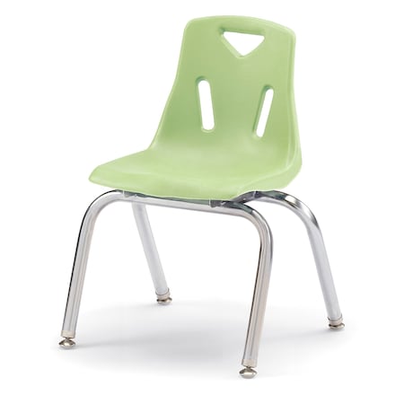 Jonti-Craft Berries Stacking Chair with Chrome-Plated Legs, 14 in. Ht, Key Lime 8144JC1130